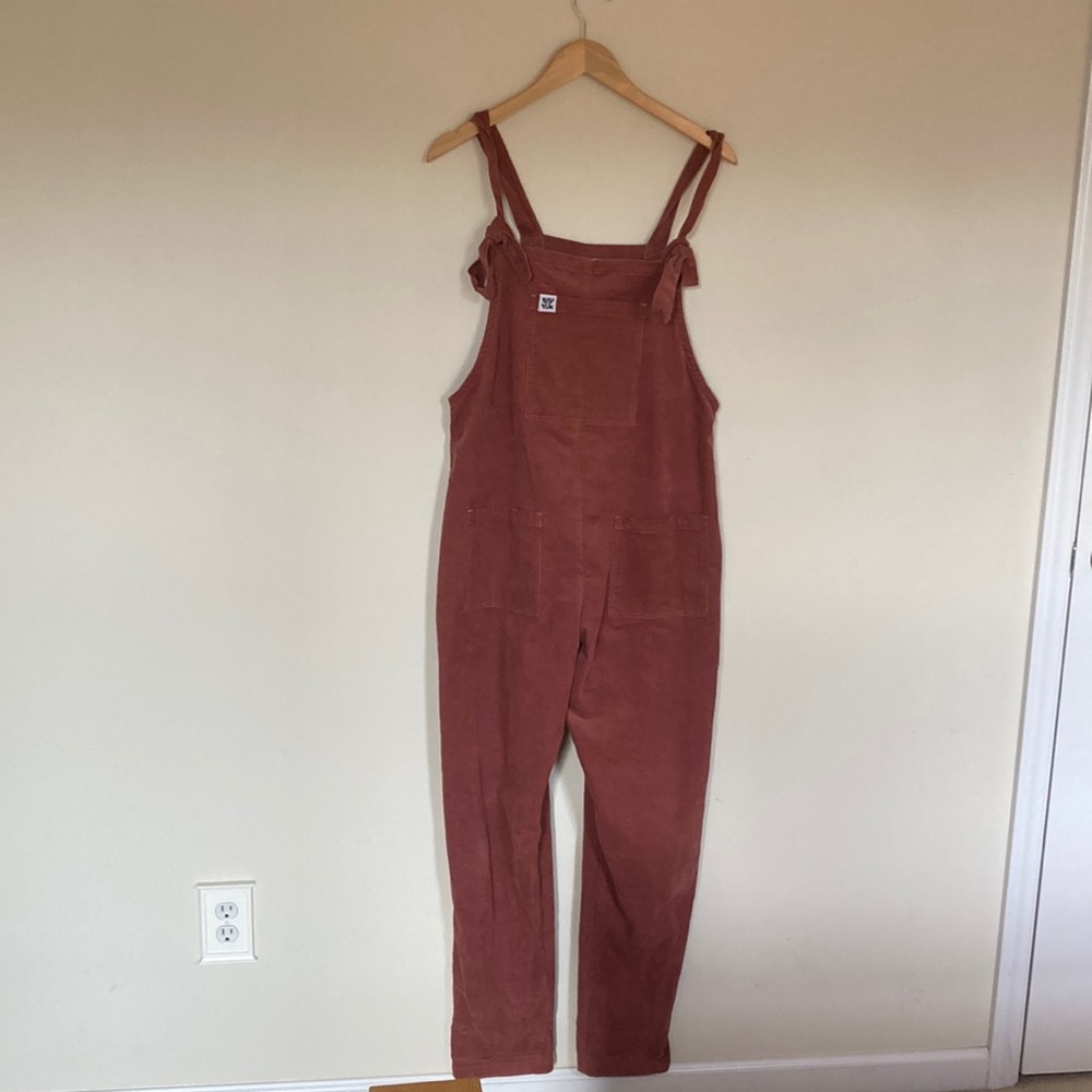 Lucy and yak overalls dusty pink corduroy